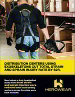 HeroWear case study cover — 62% fewer strains and sprains among distribution center workers